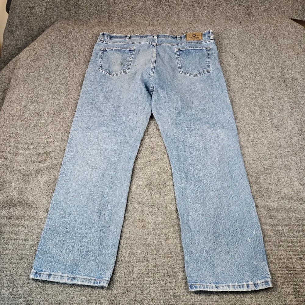 Wrangler Regular Fit Mens Jeans 42x29 Light Wash Denim 855SHQD Straight Leg
